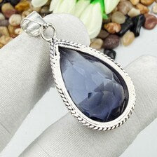 Faceted African Amethyst Sterling 925 Silver Pendant, Gift For Your Loved Ones.