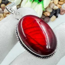 Handmade Red Fire Labradorite Sterling 925 Silver Pendant, Gift For Your Loved Ones.