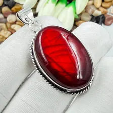 Handmade Red Fire Labradorite Sterling 925 Silver Pendant, Gift For Your Loved Ones.